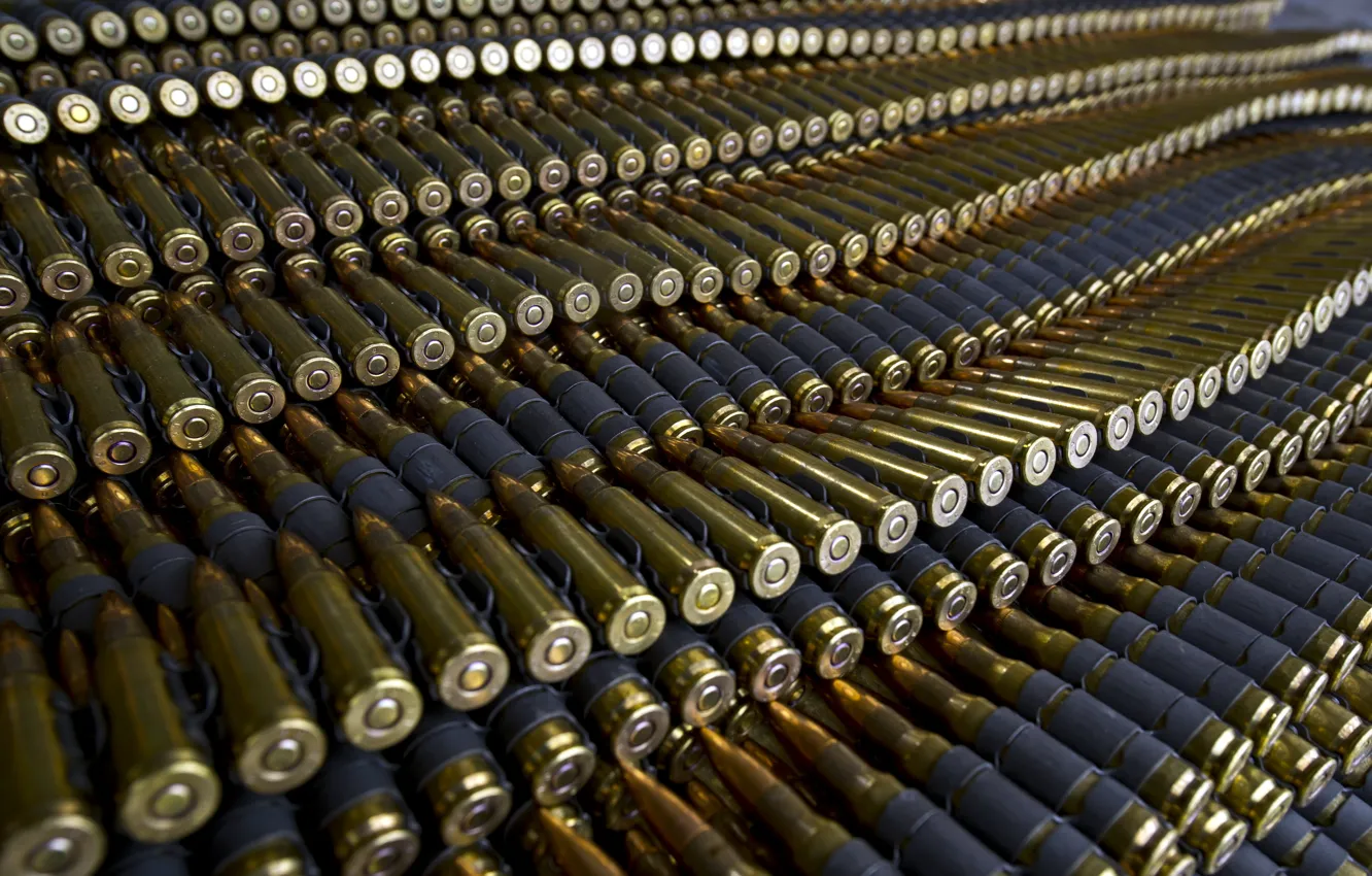 Photo wallpaper macro, weapons, cartridges