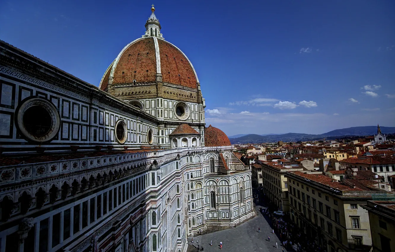 Photo wallpaper Italy, Florence, Italy, Florence, Florence Cathedral, The Basilica of Santa Maria del Fiore, the Cathedral …