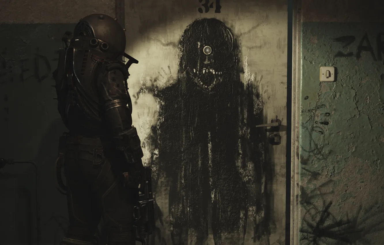 Photo wallpaper contrast, dark, characters, Cronos: The New Dawn, The Cronos character: The New Dawn