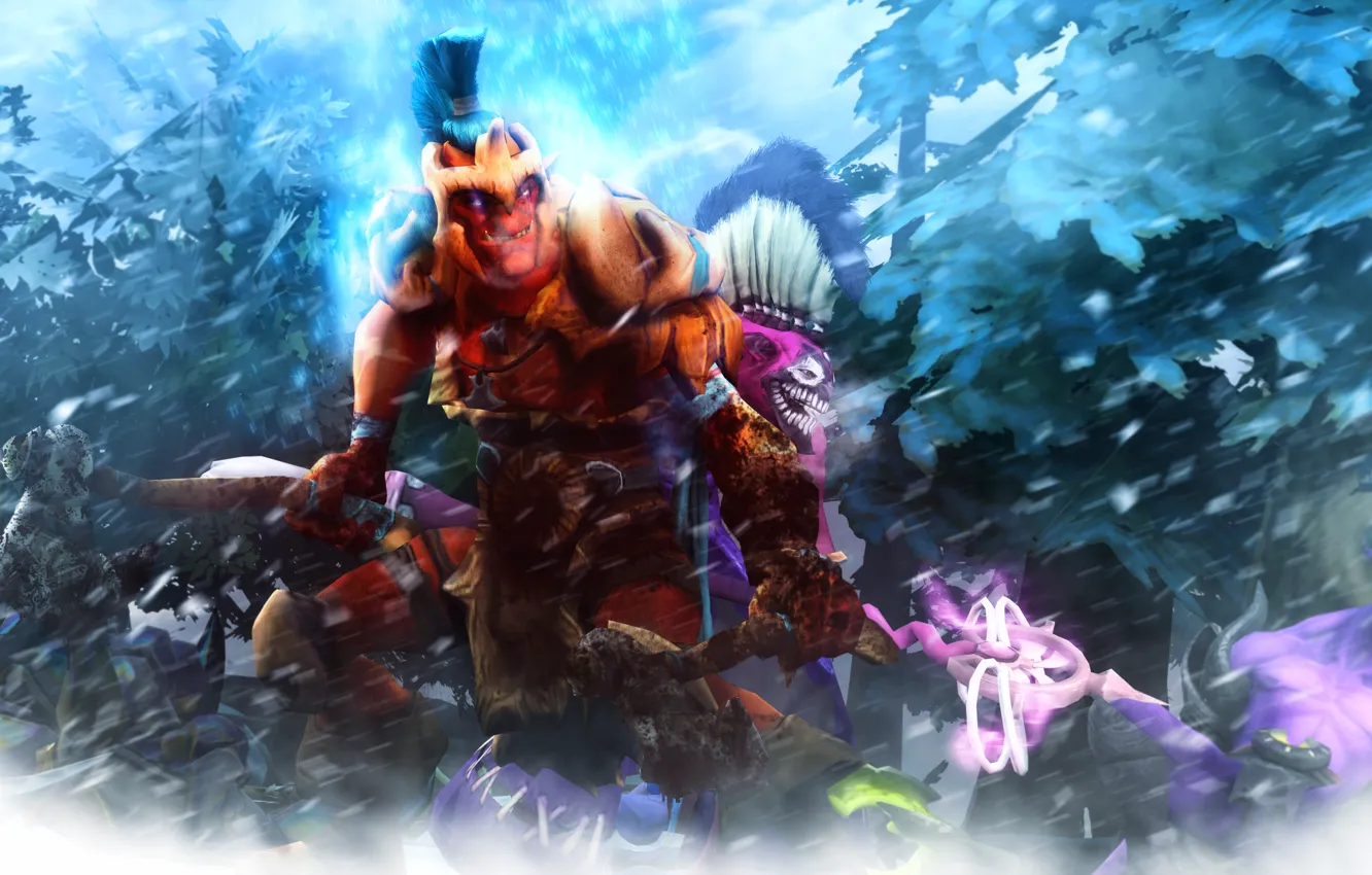 Photo wallpaper Defense of the Ancients, dota 2, faceless void, Troll Warlord, dazzle