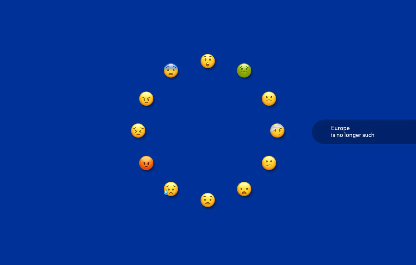 Photo wallpaper Europe, minimalism, Europe, The European Union, the flag of Europe