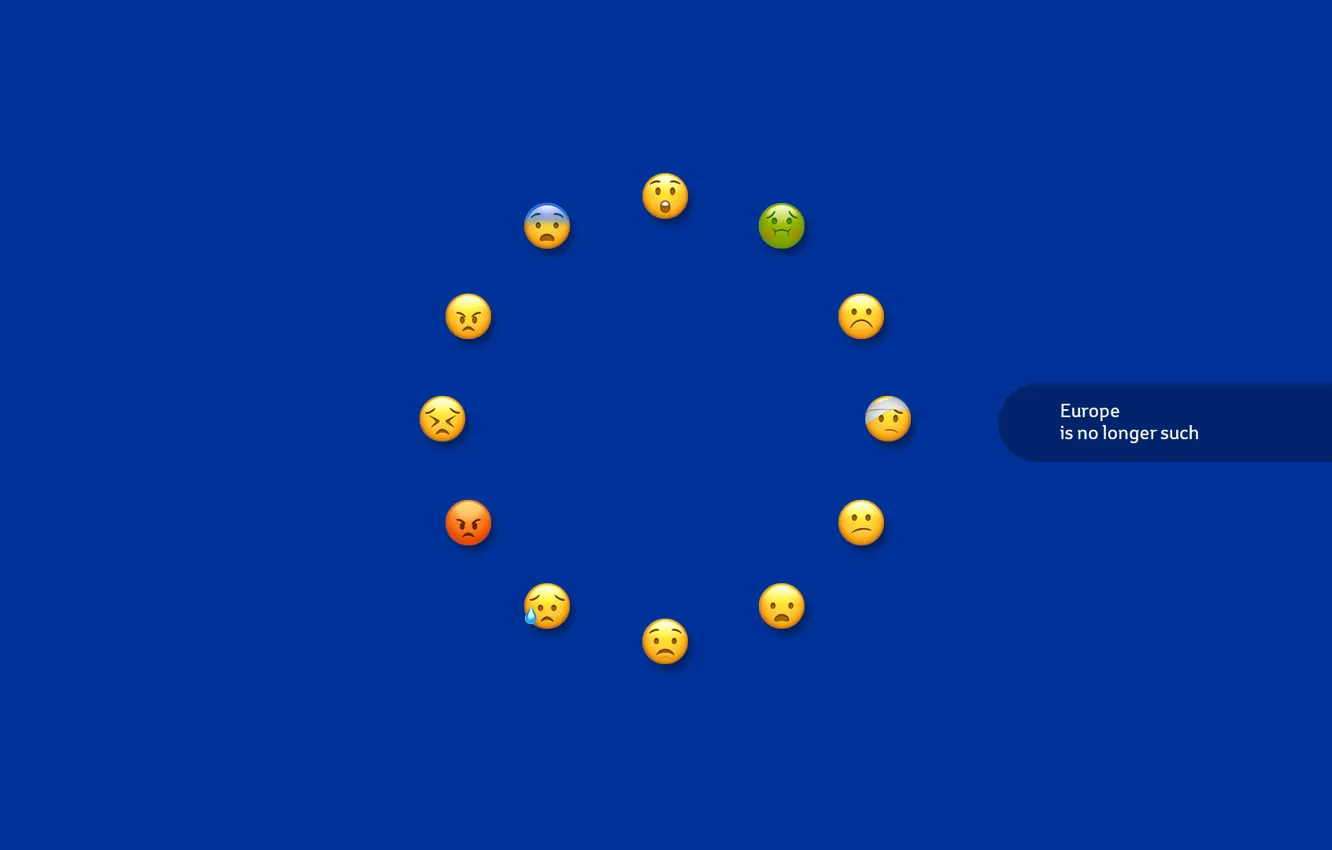Photo wallpaper Europe, Europe, The European Union, Minimalism, the flag of Europe