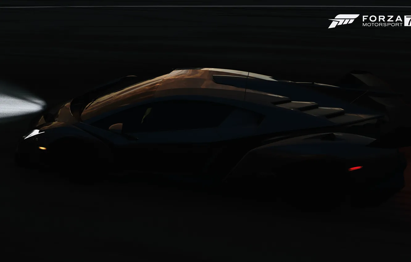 Photo wallpaper HDR, Lamborghini, game, night, Veneno, Lamborghini Veneno, FM7, UHD