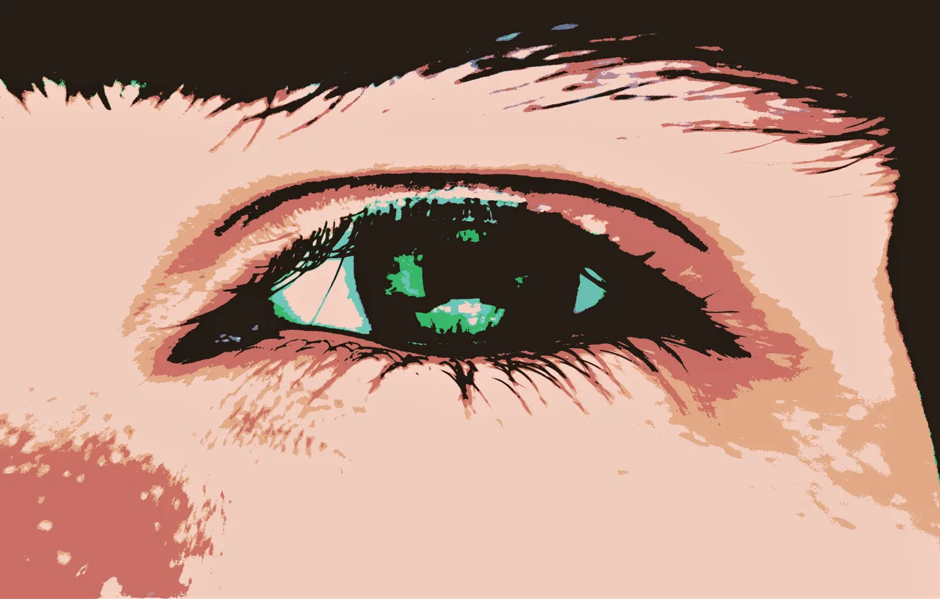 Photo wallpaper beauty, eye-catching, Green Eyes