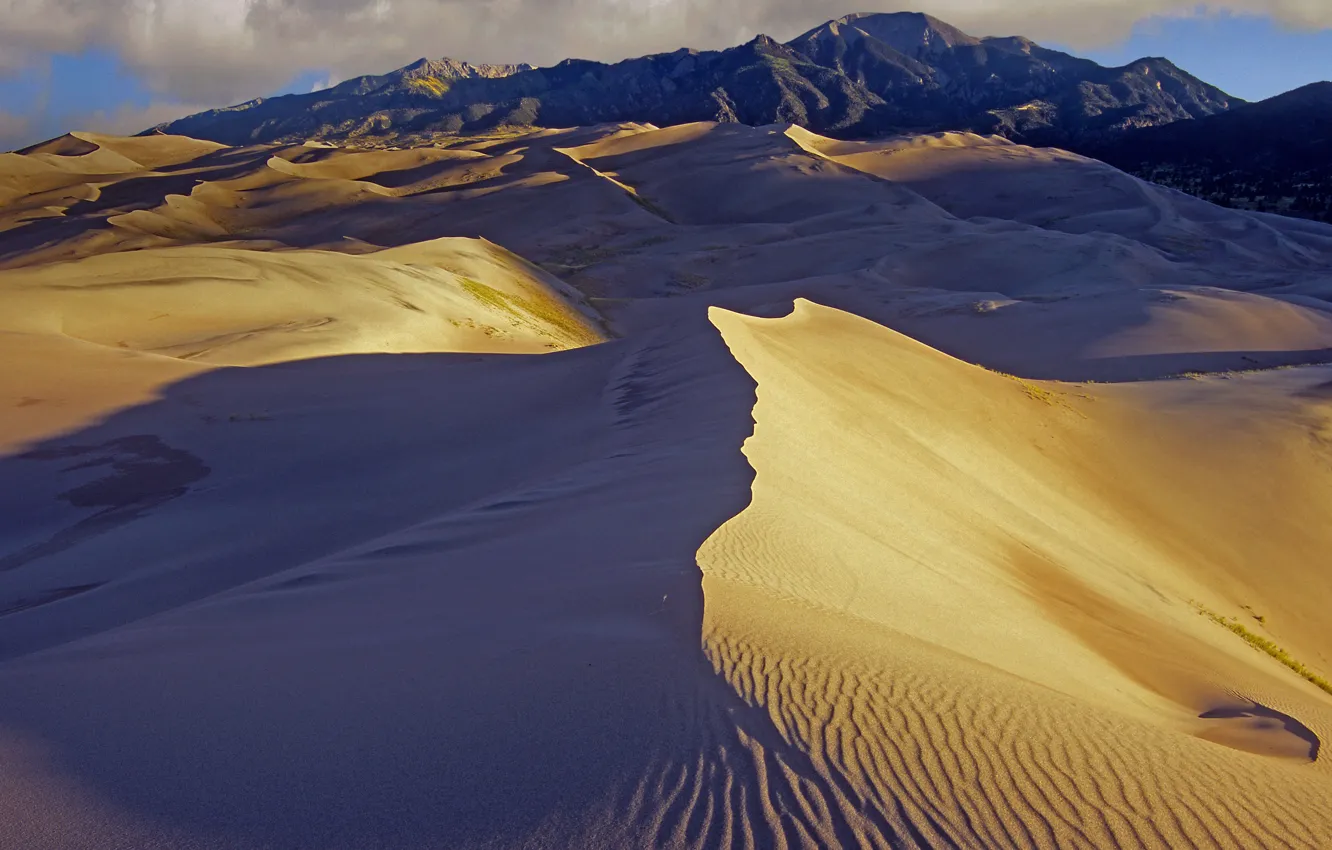 Photo wallpaper mountains, desert, dunes, Colorado, USA, Great Sand Dunes National Park and Preserve