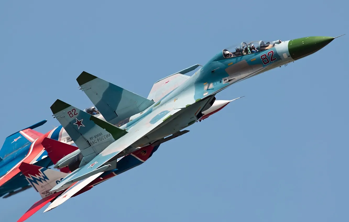 Photo wallpaper the plane, BBC, Su-27
