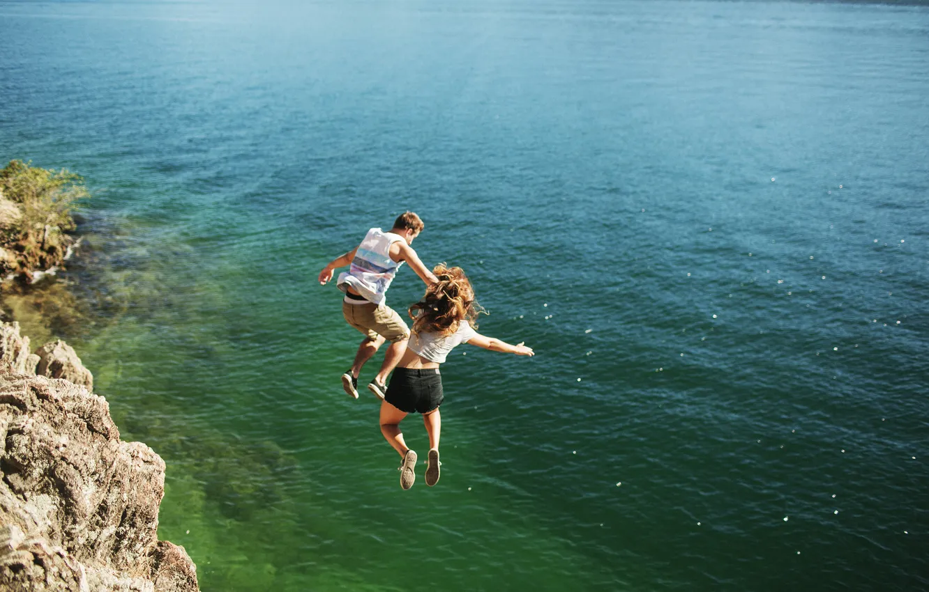 Photo wallpaper girl, guy, Jim