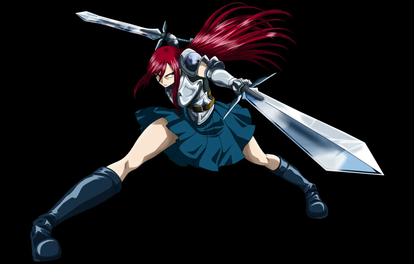 Photo wallpaper red, sword, armor, anime, ken, redhead, blade, manga