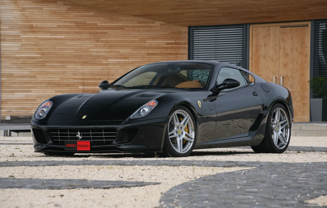 Photo wallpaper black, tuning, ferrari