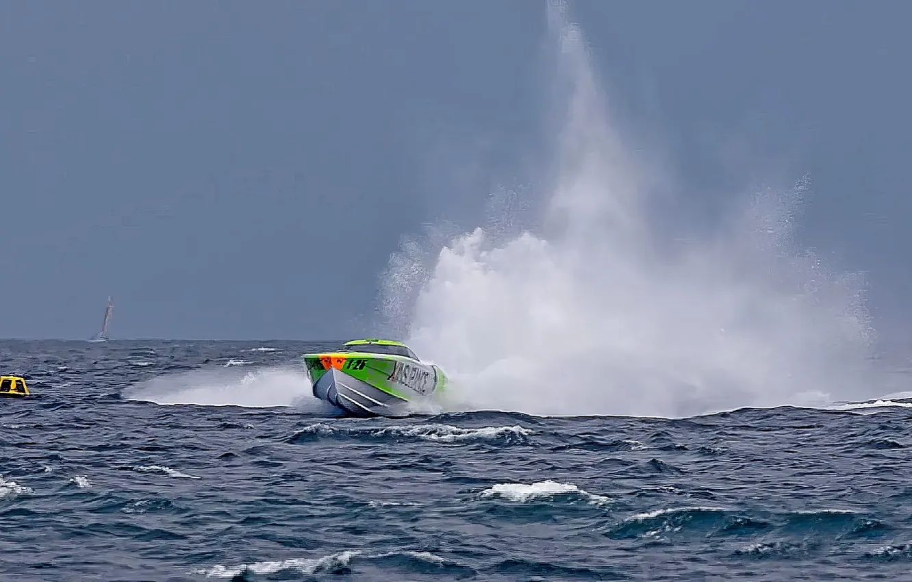 Photo wallpaper race, boat, speed