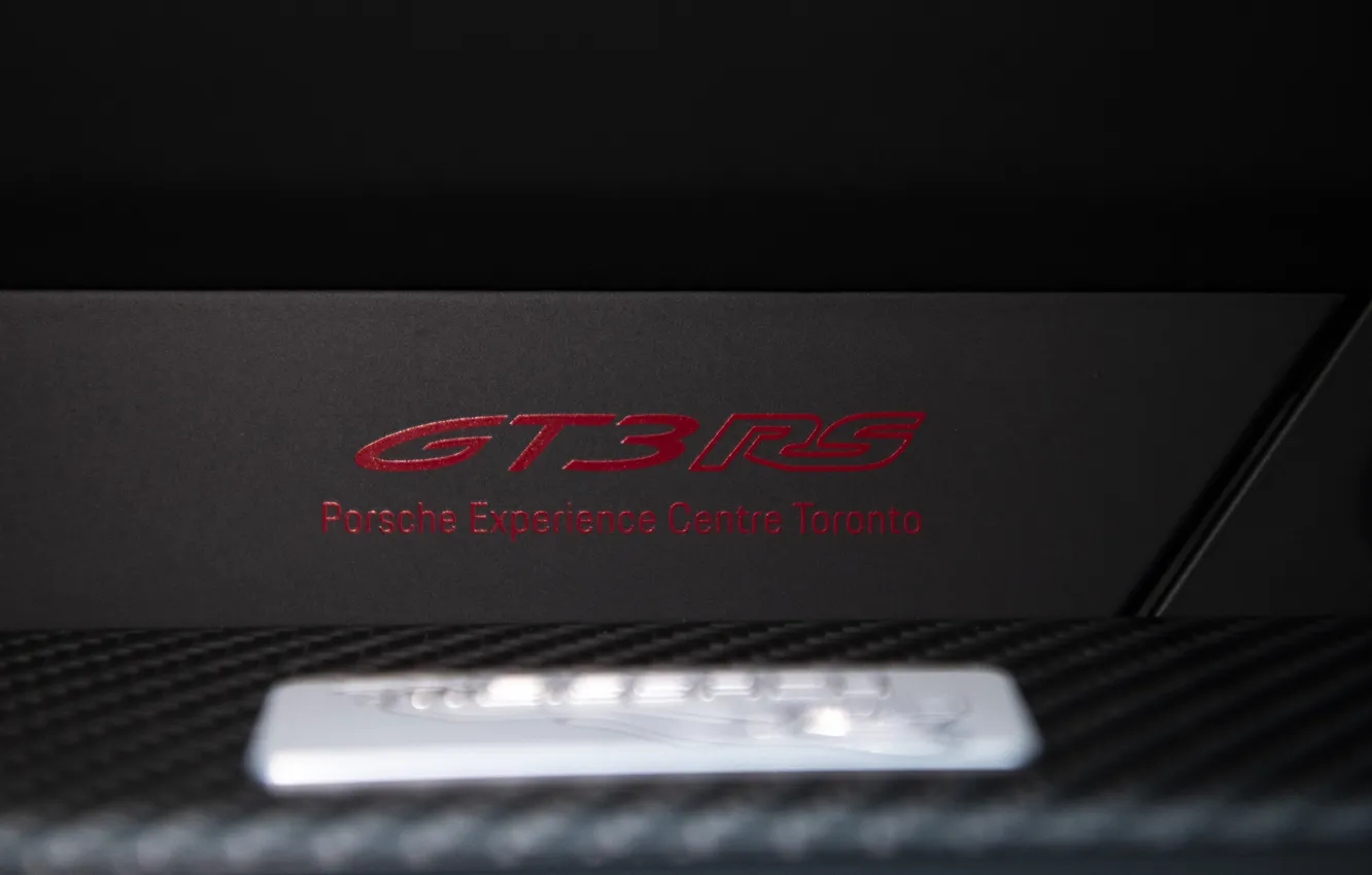 Photo wallpaper the inscription, logo, Porsche, supercar, Canada, Supercar, the only instance, 2024