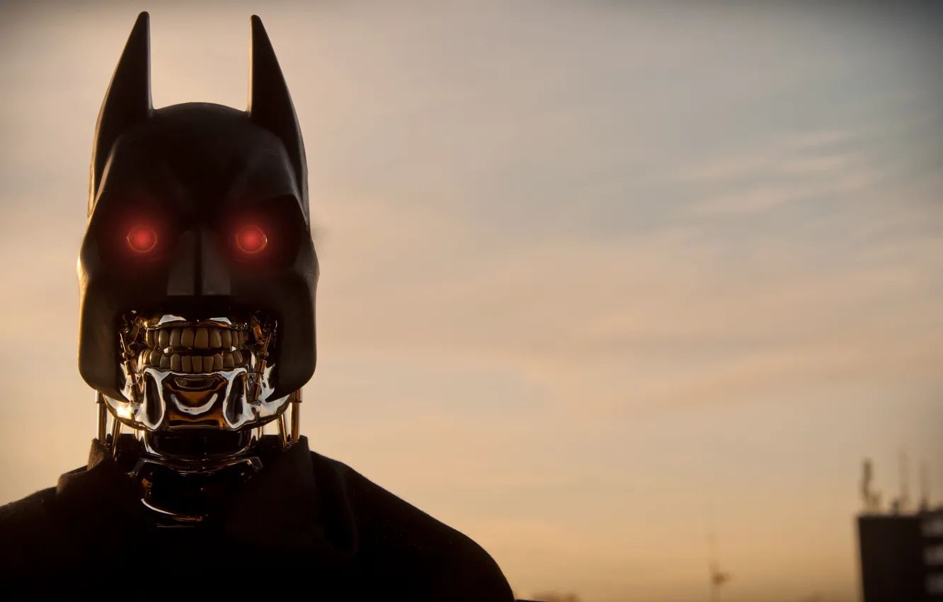 Photo wallpaper toy, robot, terminator, figurine, Batman, T-800