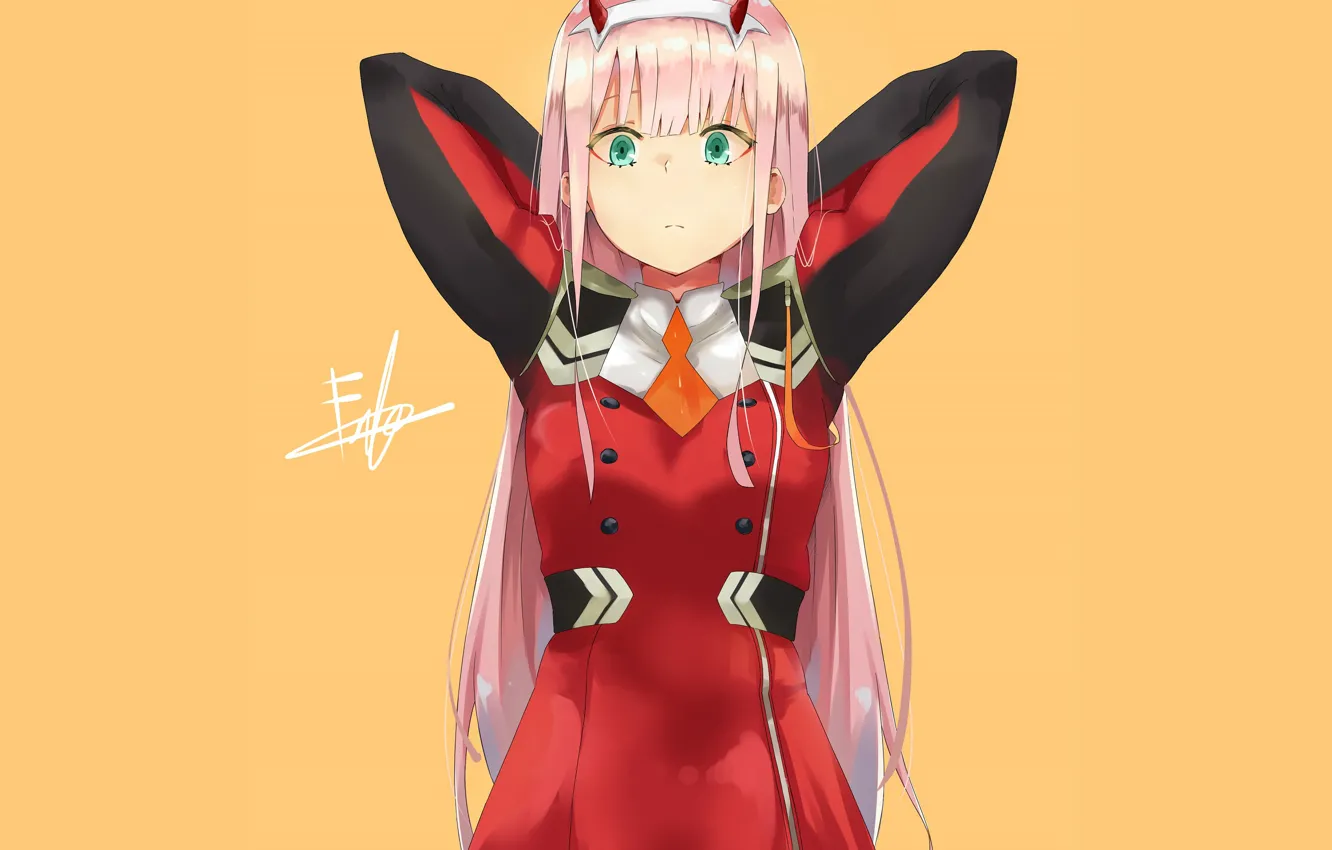 Photo wallpaper girl, surprise, 002, Darling In The Frankxx, Cute in France, Zero Two