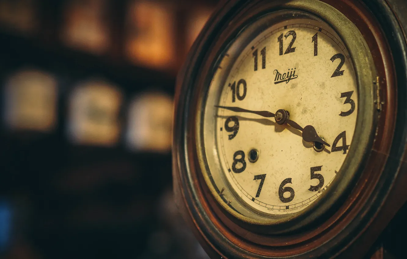 Photo wallpaper retro, arrows, watch, old, dial, retro, vintage, old