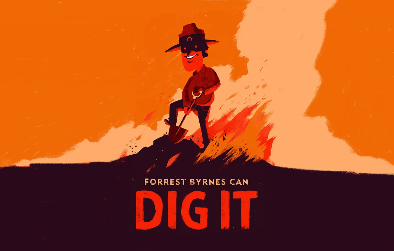 Photo wallpaper art, Campo Santo, Firewatch, Fire watch, Olly Moss