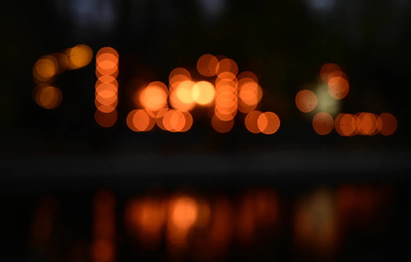 Photo wallpaper orange, background, bokeh, 2025