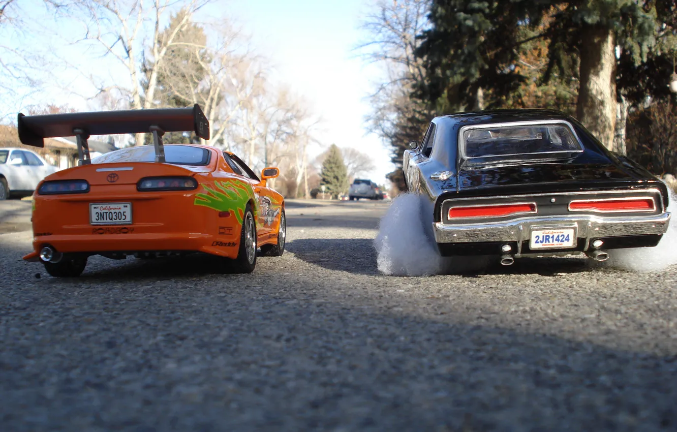 Photo wallpaper race, cars, The fast and the furious, Toyota Supra, The Fast And The Furiour