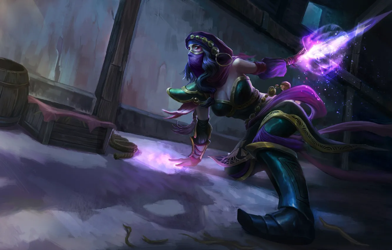 Photo wallpaper DotA 2, Lana, Templar Assassin, mask, girl, Templari, Lana, art