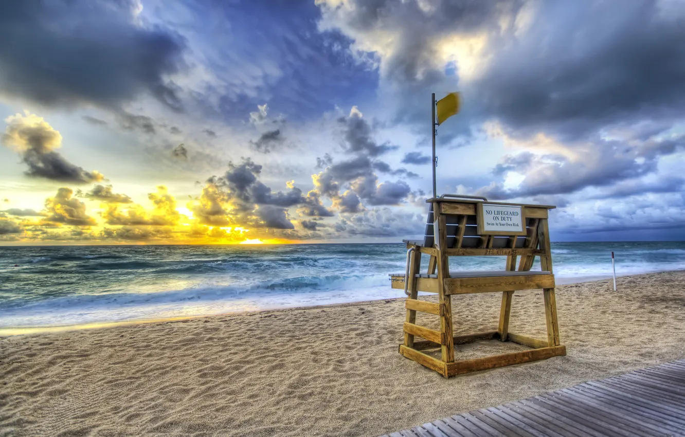 Photo wallpaper beach, sea, sunset, water, sand