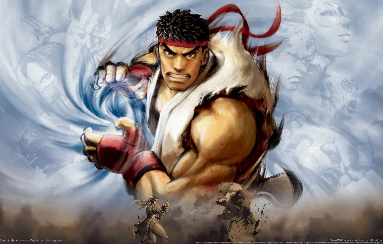 Photo wallpaper fighter, game, fighter, Hadouken, street, street, ryu