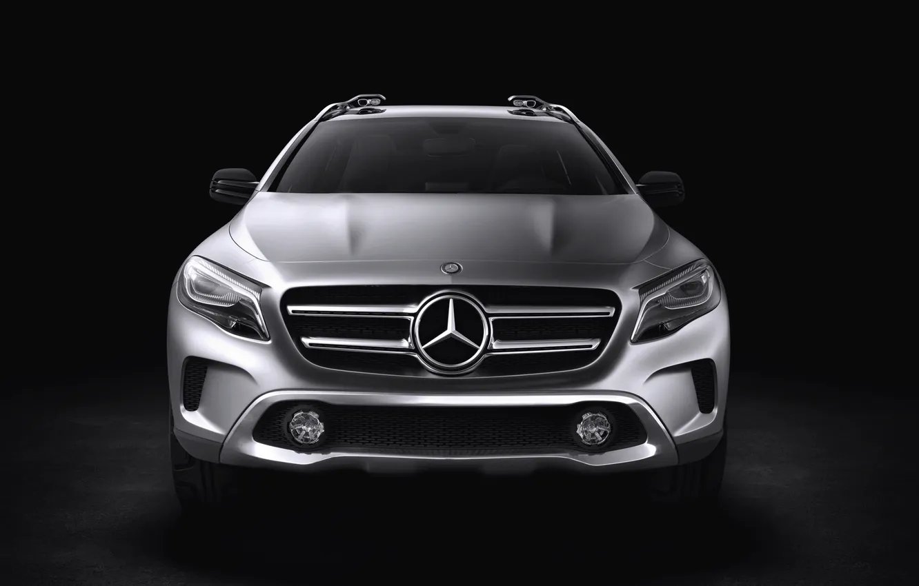 Photo wallpaper machine, auto, Concept, grey, lights, silver, logo, The hood