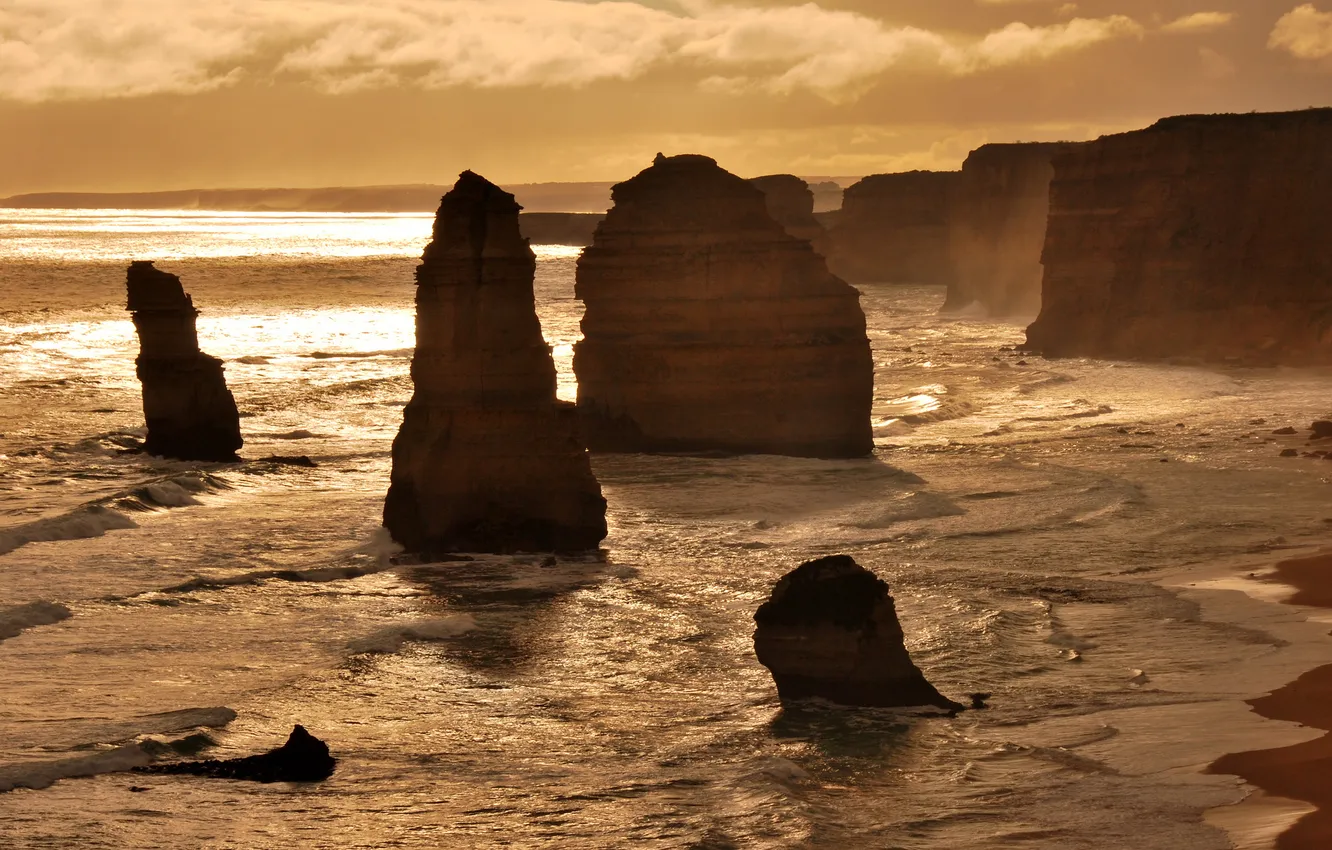 Photo wallpaper open, the ocean, rocks, coast, national Park
