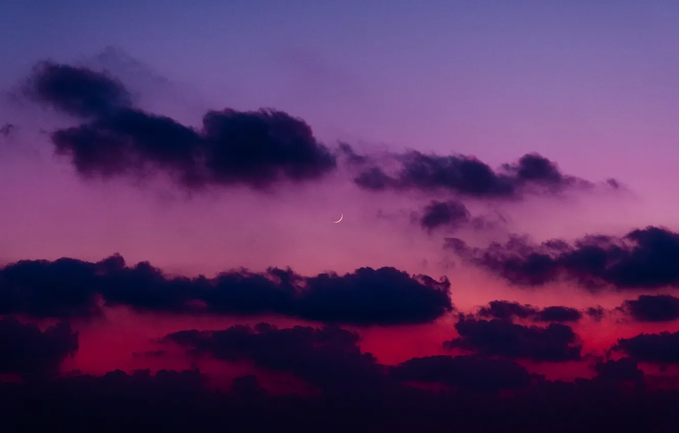 Photo wallpaper the sky, clouds, twilight