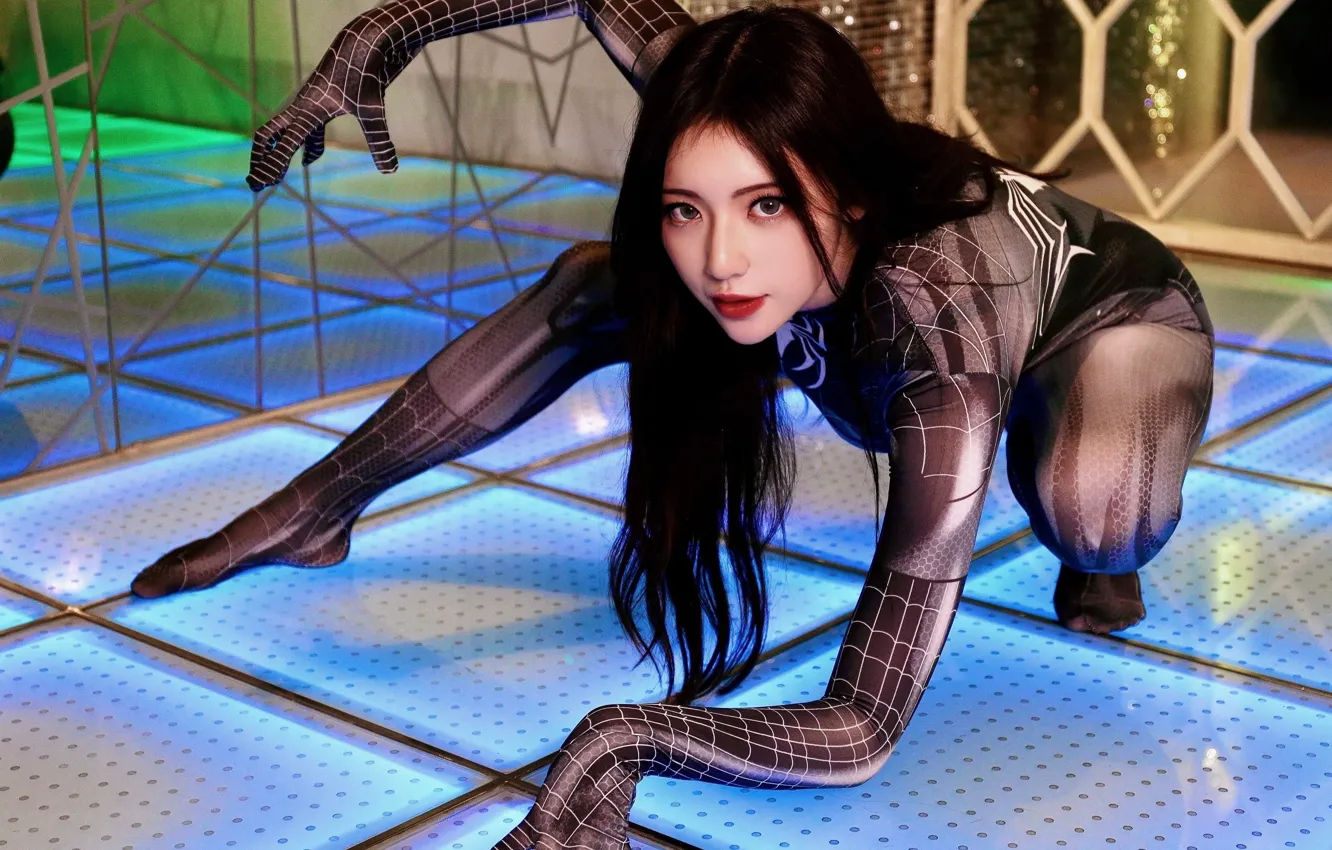 Photo wallpaper sexy, pose, Asian, sexy, long hair, superhero, beautiful girl, cosplay