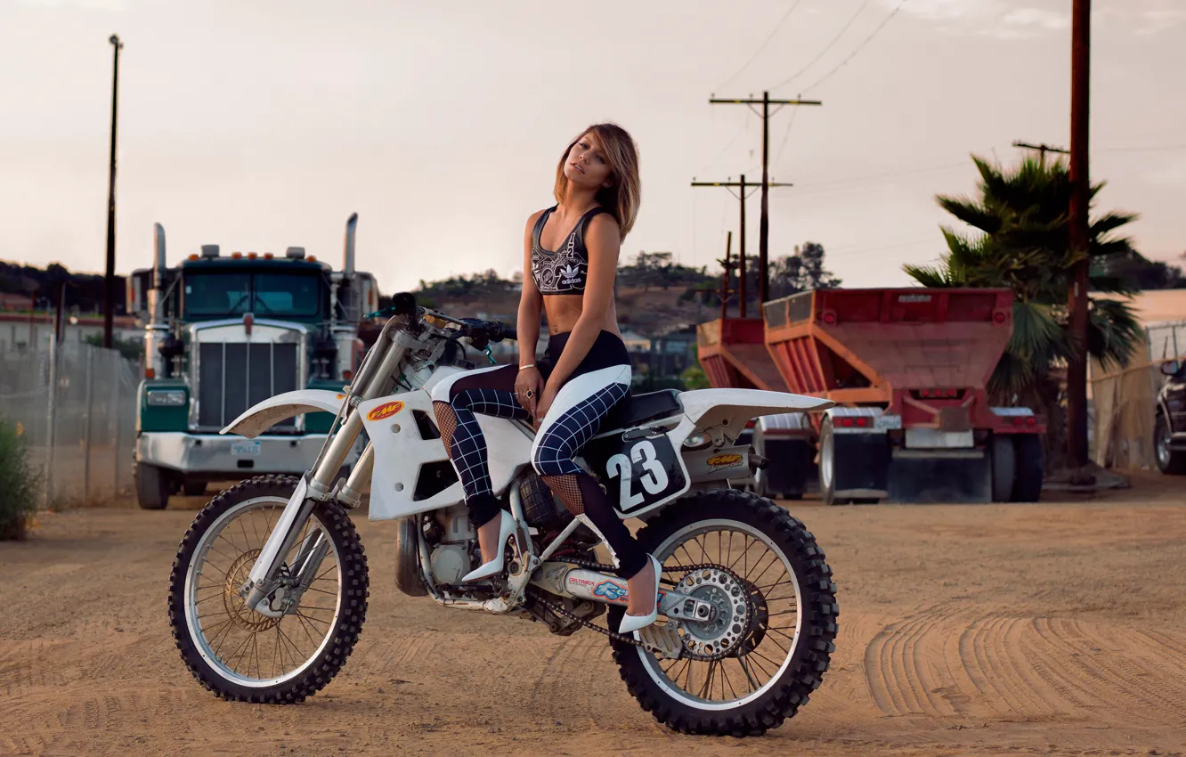 Photo wallpaper motorcycle, photoshoot, Vanessa Hudgens, Flaunt