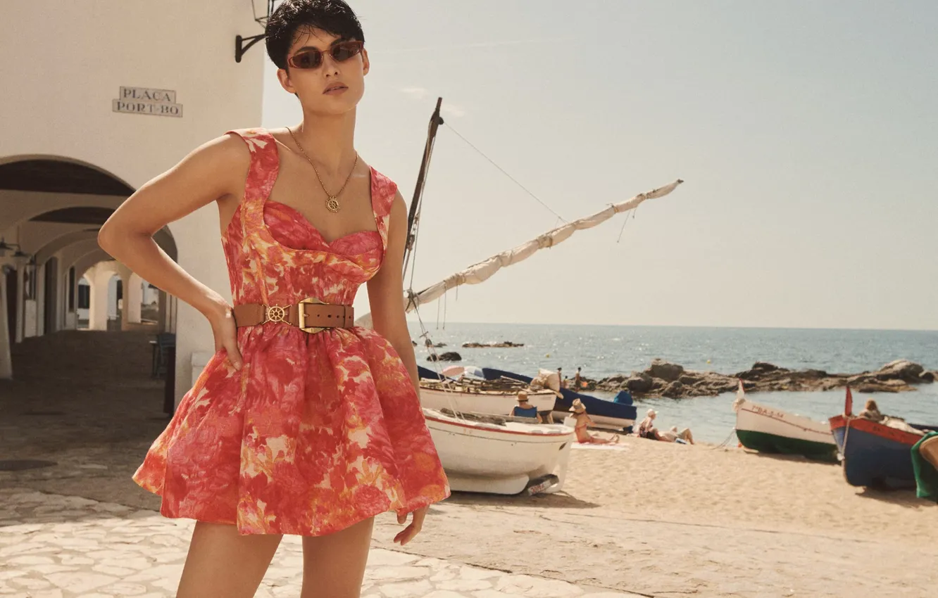 Photo wallpaper girl, dress, Grace Elizabeth, Grace Elizabeth, Coastal chic, Carpenter, Coastal Chic, Resort 2023 Campaign