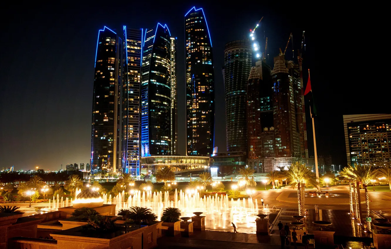 Photo wallpaper night, Dubai, Dubai, night, UAE, United Arab Emirates