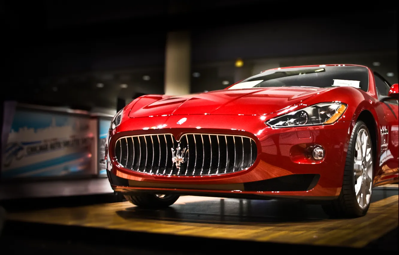 Photo wallpaper machine, auto, black, Maserati