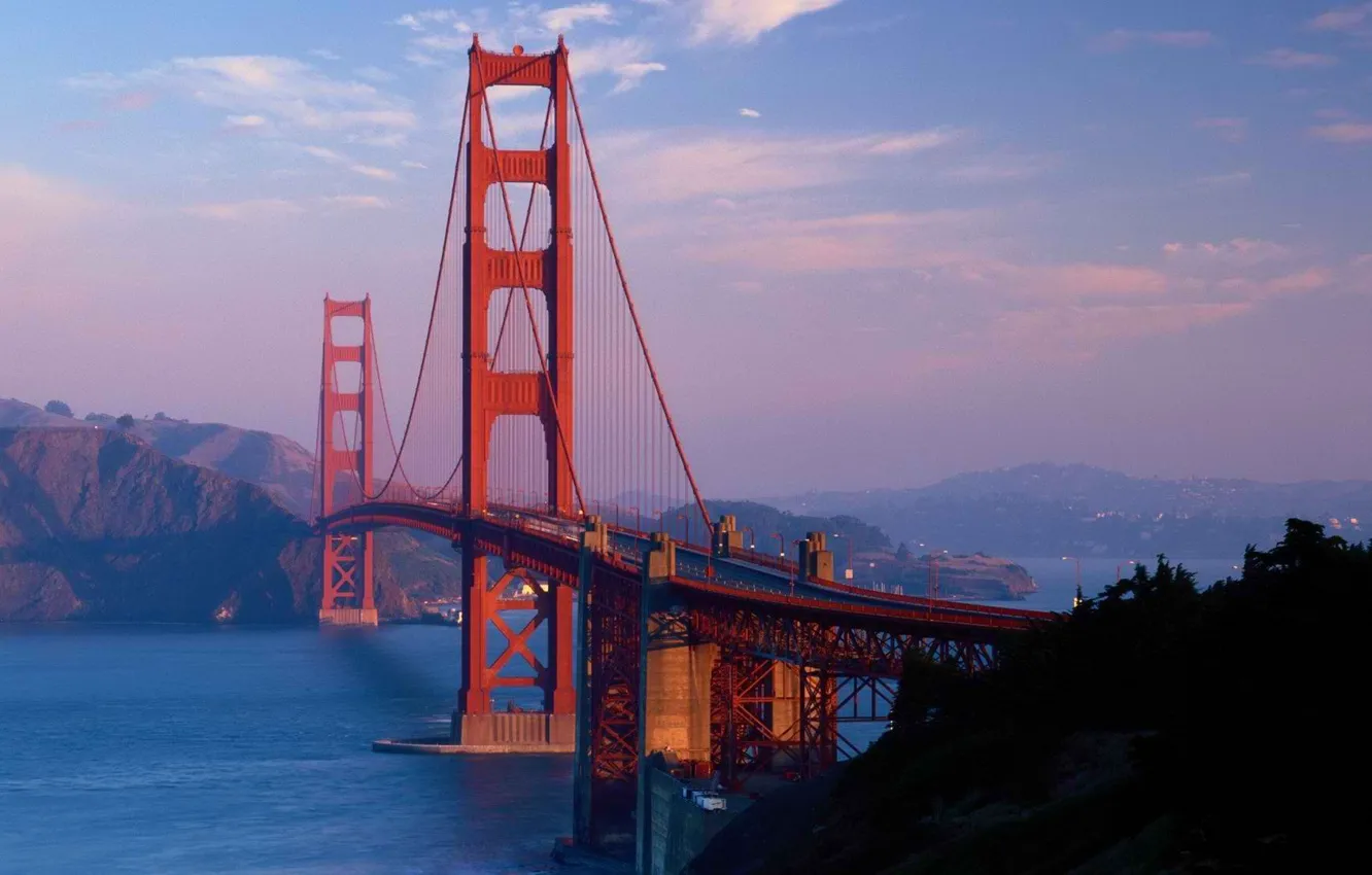 Photo wallpaper the sky, bridge, San Francisco, Golden Gate