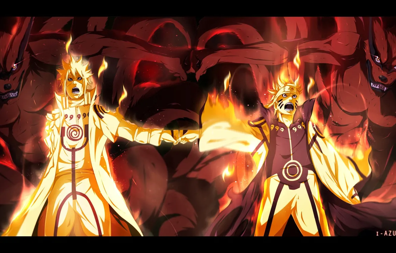 Photo wallpaper Naruto, Anime, Flame, Ninja, Uzumaki, Naruto Shippuden, Minato, Blonde Hair