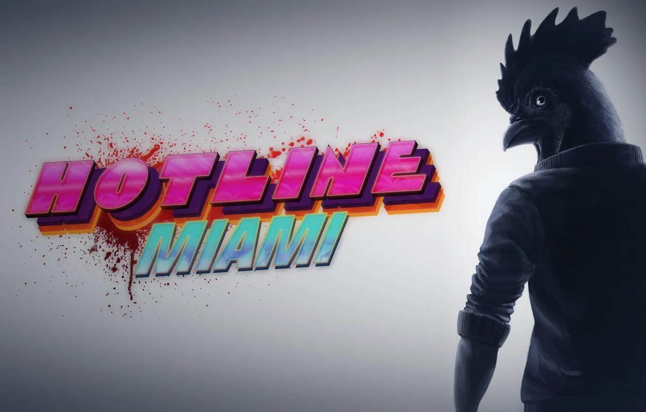 Photo wallpaper game, Miami, art, Richard, Hotline Miami, Retrowave, Synthwave, Hotline