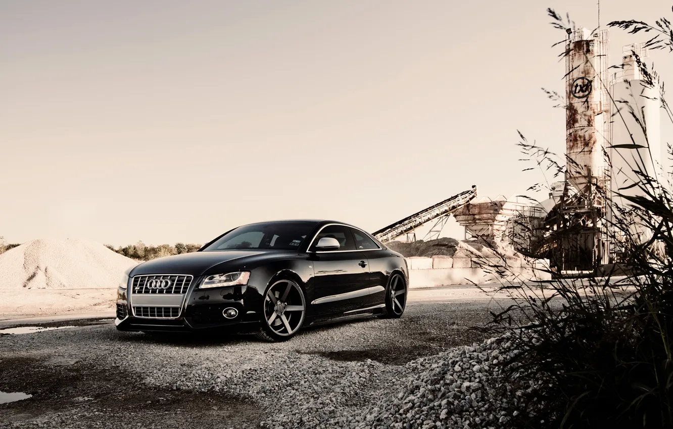 Photo wallpaper stones, Audi, Audi, black, plant, Sepia