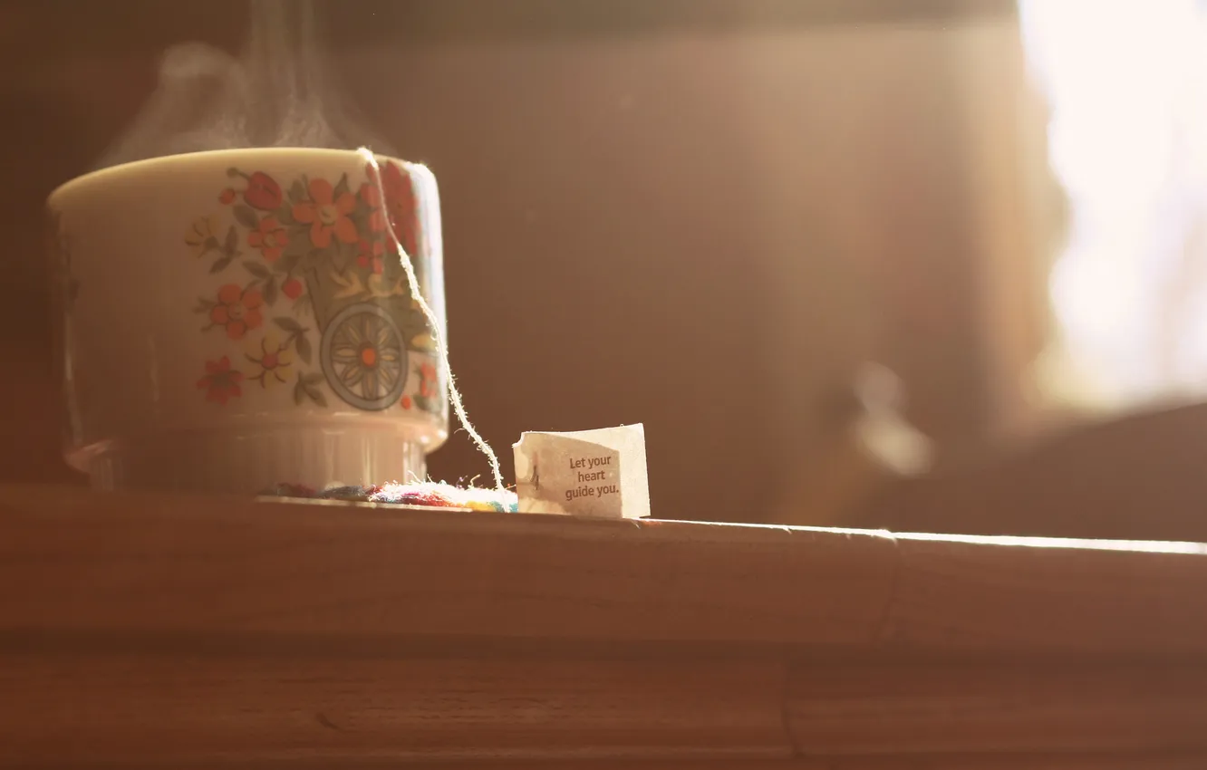 Photo wallpaper tea, pair, mug, Cup