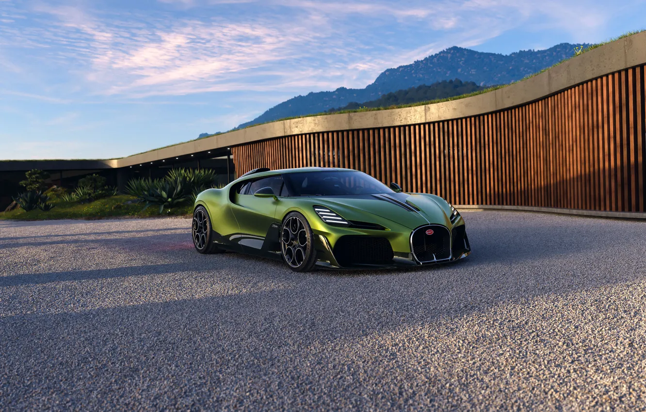 Photo wallpaper coupe, Bugatti, Coupe, hypercar, Hypercar, the only instance, brouillard, 2025