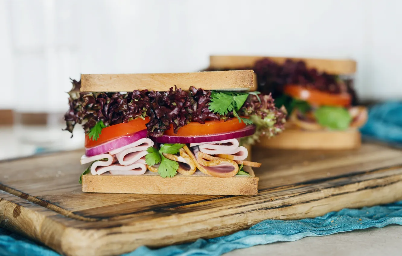 Photo wallpaper food, sandwiches, cutting Board