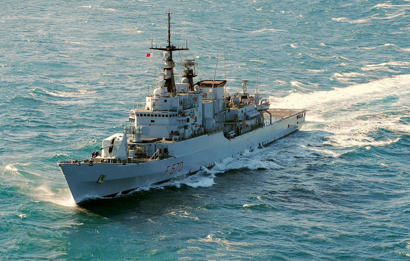 Photo wallpaper Italy, Maestrale, Frigate