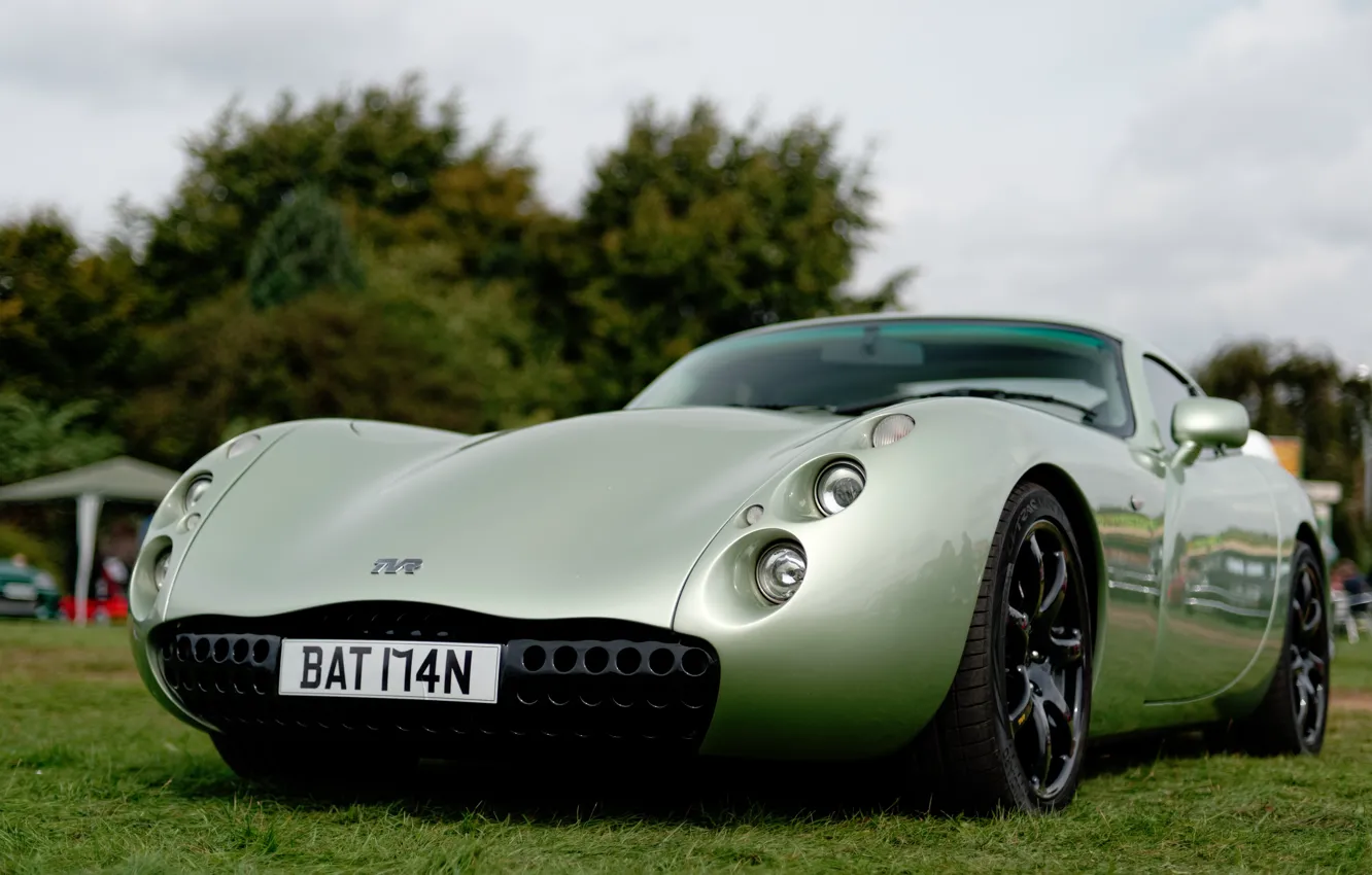 Photo wallpaper car, green, auto, Front, Sportcar, TVR