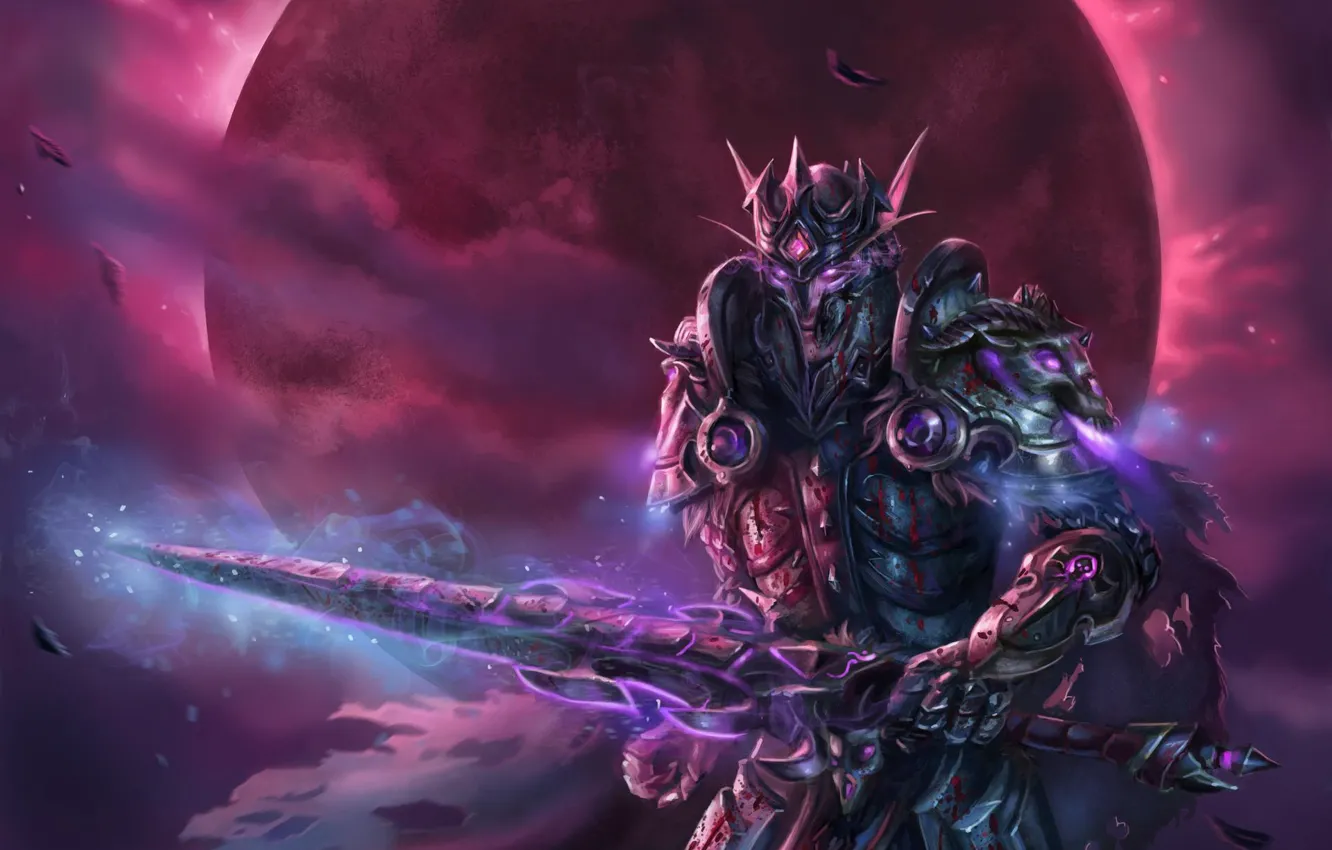 Photo wallpaper elf, sword, armor, warrior, helmet