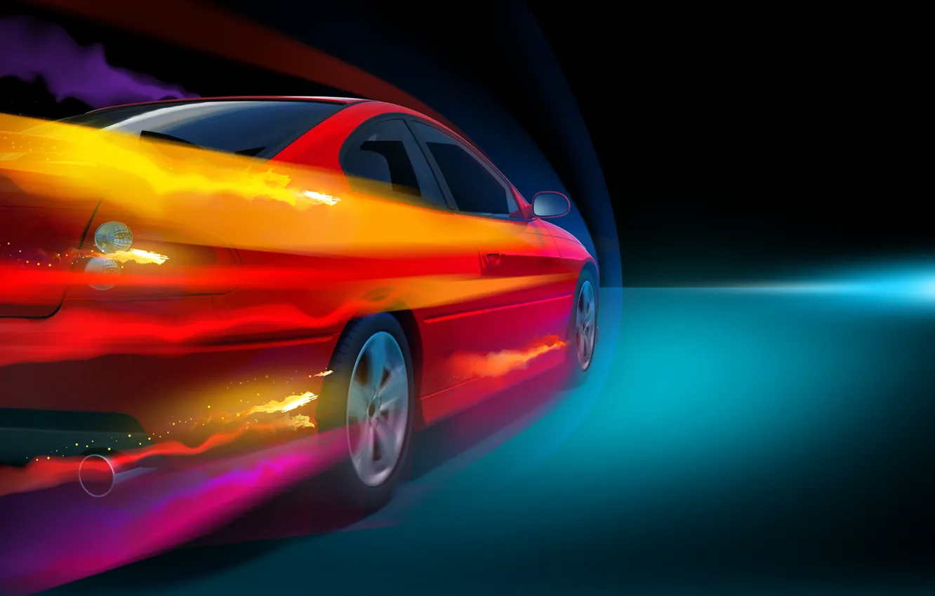 Photo wallpaper light, coupe, speed, stream, the air, car, Pontiac, GTO