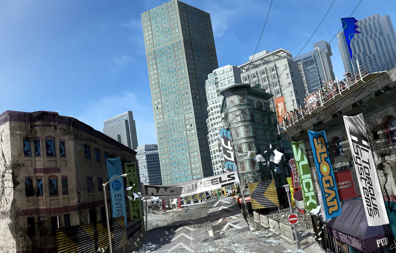 Photo wallpaper the city, Apocalypse, apocalypse, MotorStorm