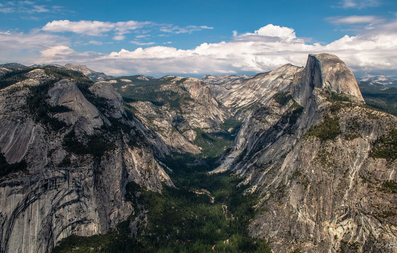 Photo wallpaper landscape, mountains, nature, Park, Yosemite National Park