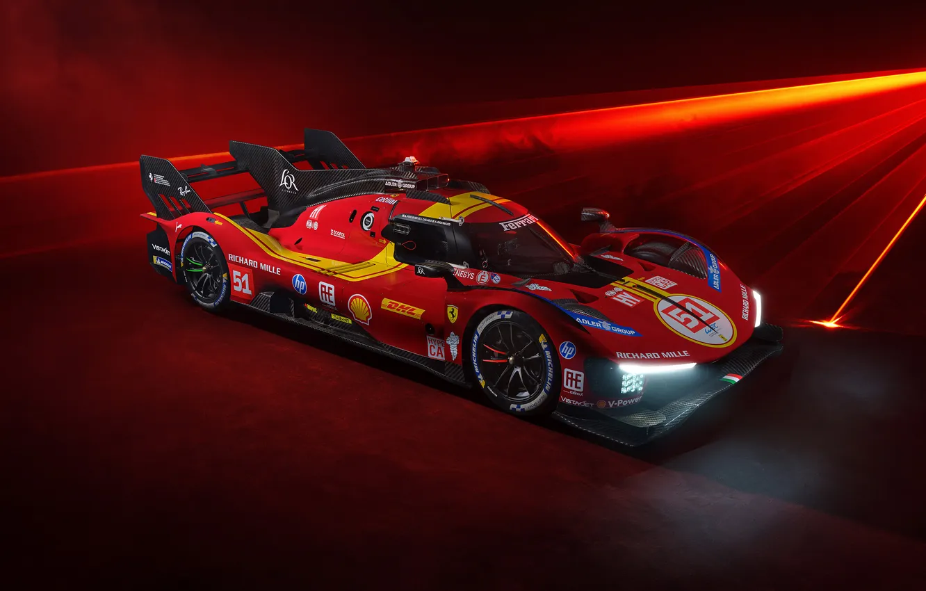 Photo wallpaper Ferrari, red, Scuderia, 499P