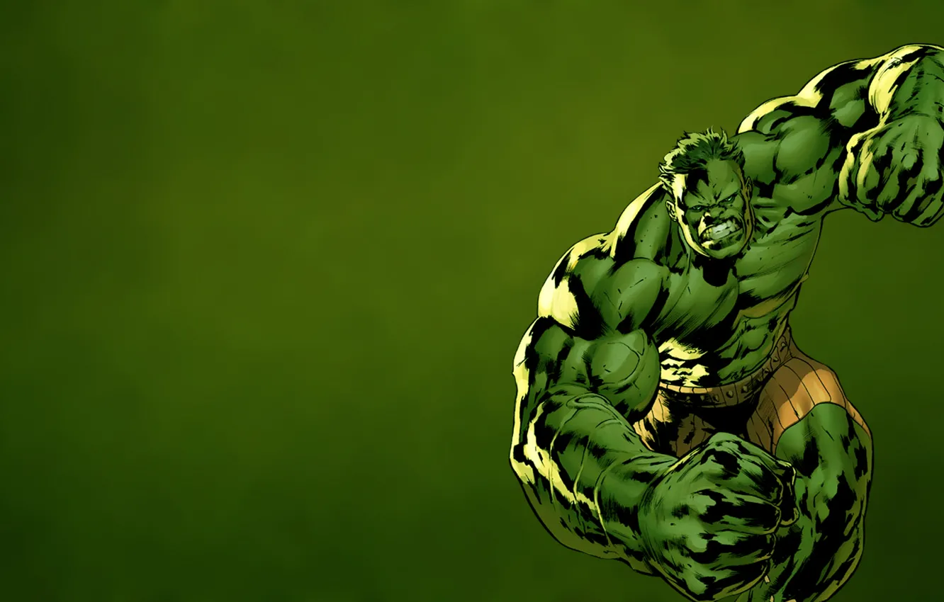 Photo wallpaper green, fiction, rage, Hulk, marvel, hulk