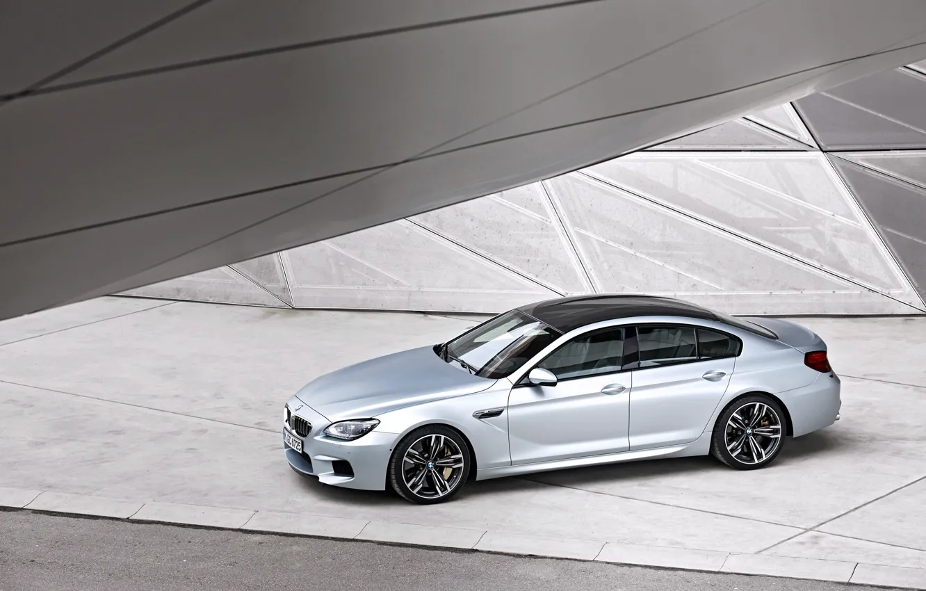 Photo wallpaper bmw, structure, gran coupe, metal glass