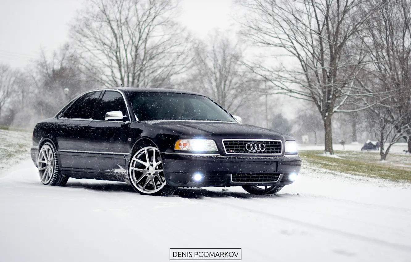 Photo wallpaper Audi, winter, a8