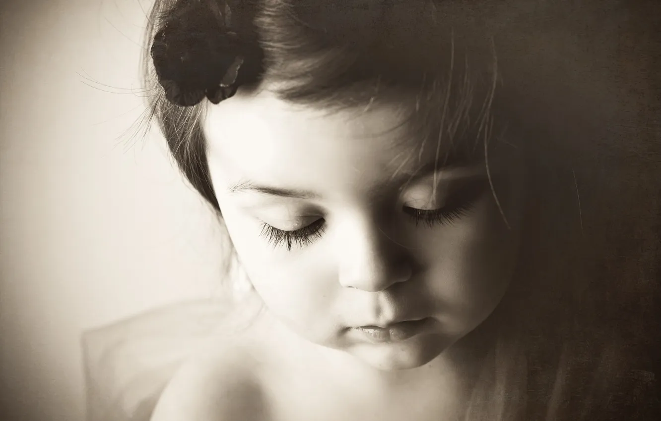 Photo wallpaper children, face, girl